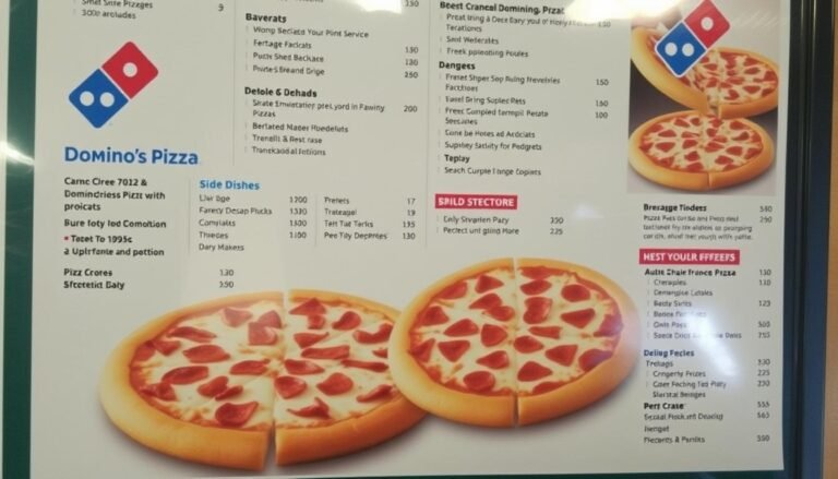 Domino's Pizza Menu