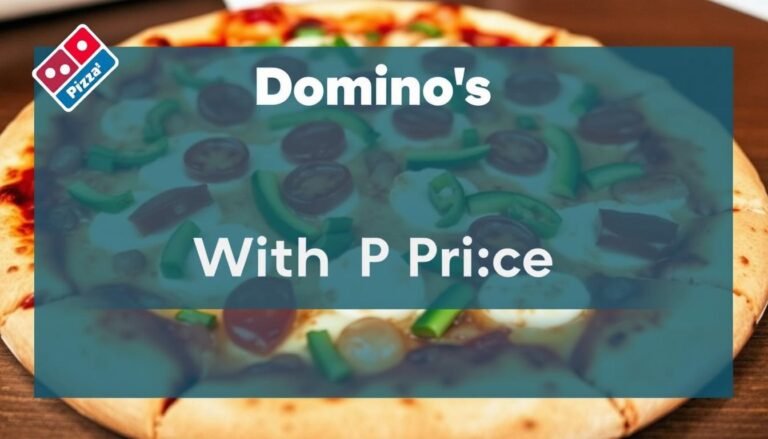 Domino's Pizza Menu With Price