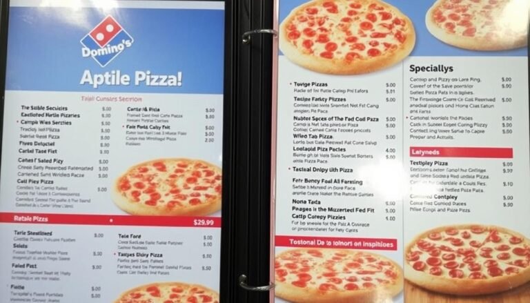Domino's Pizza Menu With Price And Pictures