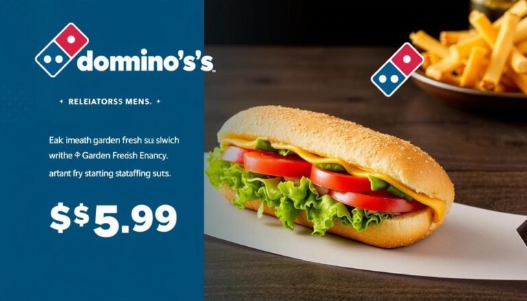 Domino's Sandwiches Menu
