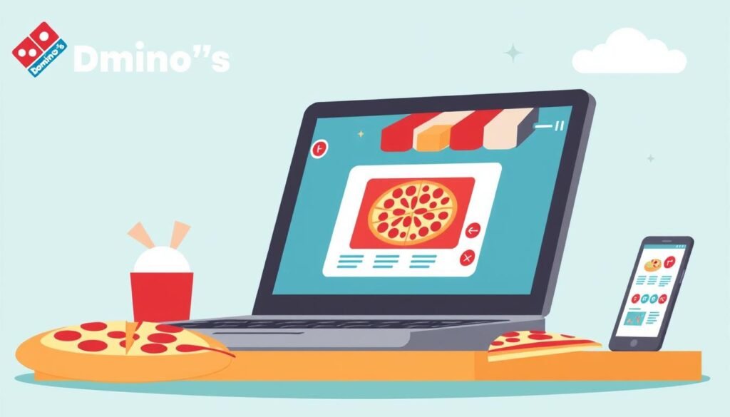 Domino's online ordering process